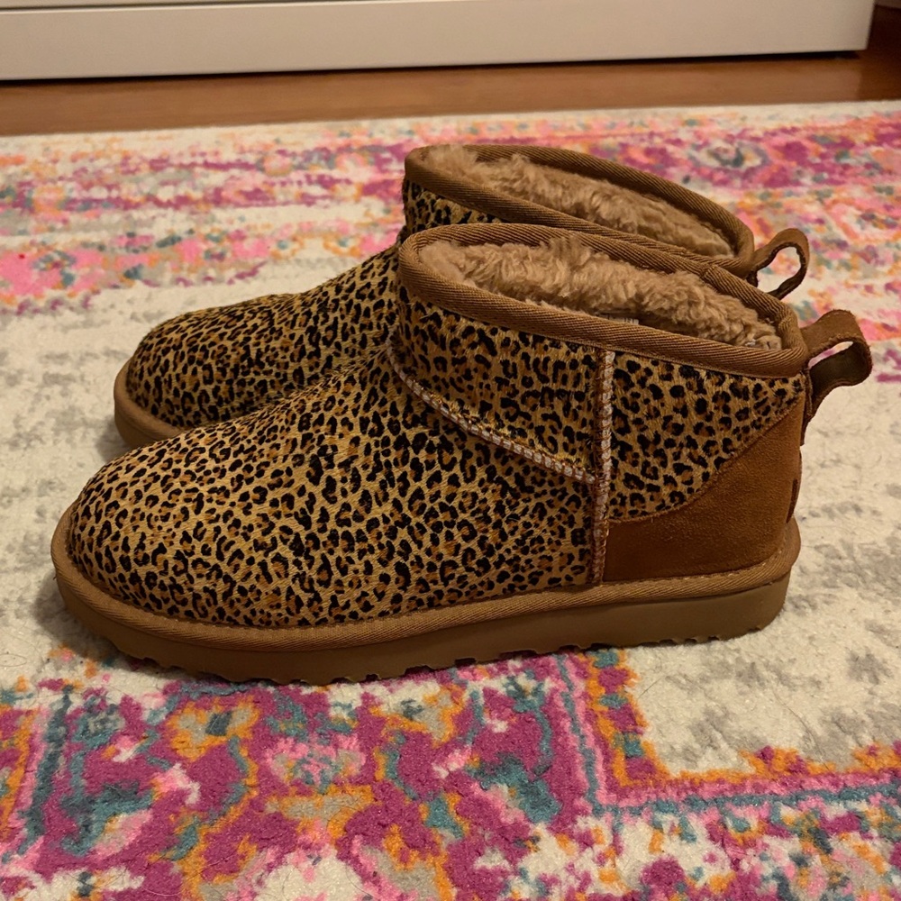 UGG Women’s Leopard Ultra Mini Boots